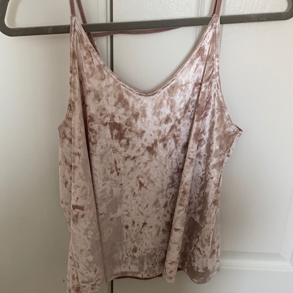 Velvet pink tank top